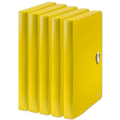 Leitz Recycle Box File Portadocumenti in PP Riciclato all'80% e Riciclabile al 100% , Gamma Recycle, 254 mm x 38 mm x 330 mm, Giallo, Confezione 5 pz, Leitz Recycle Box File Portadocumenti in PP Riciclato all'80% e Riciclabile al 100% , Gamma Recycle, 254 mm x 38 mm x 330 mm, Giallo, Confezione 5 pz,