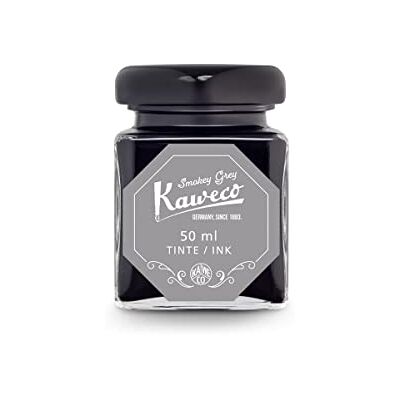 Kaweco Barattolo di inchiostro da 50 ml, grigio fumo, grigio fumo, vegano, solubile in acqua, sostenibile, per calligrafia lettering Kaweco Barattolo di inchiostro da 50 ml, grigio fumo, grigio fumo, vegano, solubile in acqua, sostenibile, per calligrafia lettering