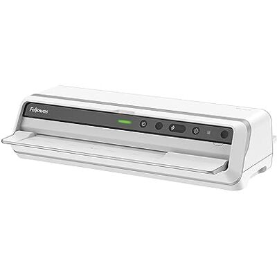Fellowes plastificatrice a caldo Venus A3, formato A3, fino a 250 micron, per ufficio, riscaldamento rapido, con retromarcia e modalità riposo, colore bianco, incluso starter pack di 10 pouches Fellowes plastificatrice a caldo Venus A3, formato A3, fino a 250 micron, per ufficio, riscaldamento rapido, con retromarcia e modalità riposo, colore bianco, incluso starter pack di 10 pouches