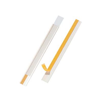 Durable Porta etichette adesive trasparenti Scanfix, cartellini prezzi ritagliabili, porta prezzi per negozio, 200x20 mm, 50 pezzi, trasparente, Durable Porta etichette adesive trasparenti Scanfix, cartellini prezzi ritagliabili, porta prezzi per negozio, 200x20 mm, 50 pezzi, trasparente,