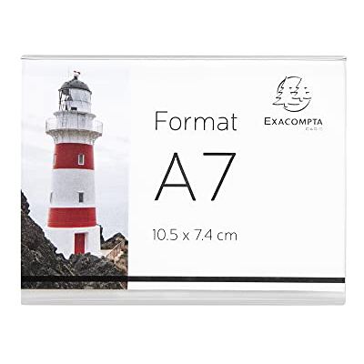 Exacompta Rif. Confezione da 10 portaetichette per etichette, nome o altro supporto dimensioni 10,5 x 7,4 cm orizzontale formato A7 Colore cristallo Exacompta Rif. Confezione da 10 portaetichette per etichette, nome o altro supporto dimensioni 10,5 x 7,4 cm orizzontale formato A7 Colore cristallo