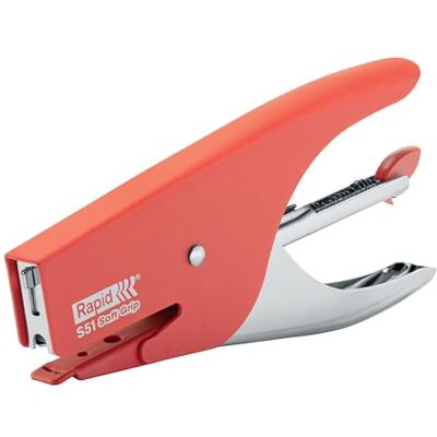Rapid S51 Supreme Soft Grip, Cucitrice a pinza capacità fino a 15 fogli, Cucitrice in acciaio ergonomica, Caricamento posteriore, Compatibile con punti 21/4, Rosso, Rapid S51 Supreme Soft Grip, Cucitrice a pinza capacità fino a 15 fogli, Cucitrice in acciaio ergonomica, Caricamento posteriore, Compatibile con punti 21/4, Rosso,