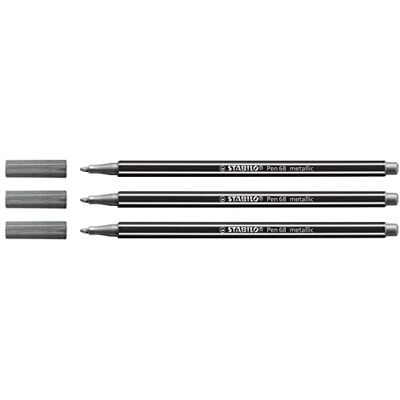 Penna a feltro STABILO Pen 68 Argento Metallizzato - Felt-tip pens Penna a feltro STABILO Pen 68 Argento Metallizzato - Felt-tip pens