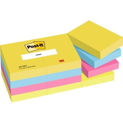 Post-It Foglietti, Collezione Energetic, Confezione da 12 blocchetti, 100 Fogli per blocco, 38 mm x 51 mm, Colori Giallo, Azzurro, Rosa, Verde Foglietti Adesivi per Appunti, Elenchi & Promemoria Post-It Foglietti, Collezione Energetic, Confezione da 12 blocchetti, 100 Fogli per blocco, 38 mm x 51 mm, Colori Giallo, Azzurro, Rosa, Verde Foglietti Adesivi per Appunti, Elenchi & Promemoria