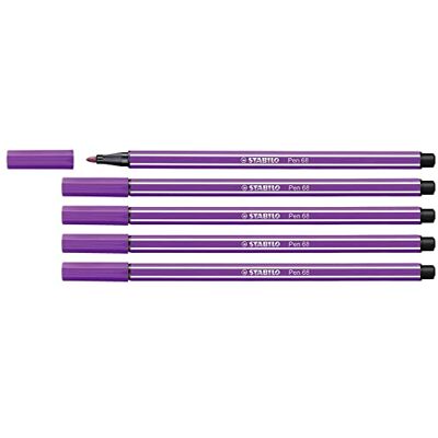 STABILO Pen 68 Lilla Inchiostro a base d'acqua - 1mm - 10 pezzi - pennarello STABILO Pen 68 Lilla Inchiostro a base d'acqua - 1mm - 10 pezzi - pennarello