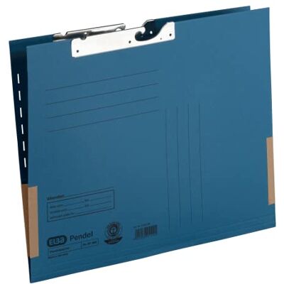 Elba 91460BL Cartellina sospesa in cartoncino manilla riciclato, 320 g/mq, chiusura laterale con bandelle, confezione da 50, colore: blu Elba 91460BL Cartellina sospesa in cartoncino manilla riciclato, 320 g/mq, chiusura laterale con bandelle, confezione da 50, colore: blu