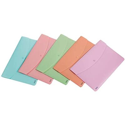 Favorit Buste con bottone PPL P@stel colori assortiti A4 Favorit Buste con bottone PPL P@stel colori assortiti A4