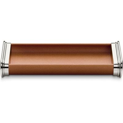 Graf von Faber-Castell Vassoio con rivestimento in pelle, marrone Graf von Faber-Castell Vassoio con rivestimento in pelle, marrone