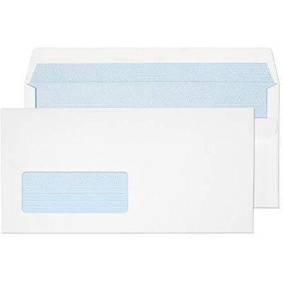 Blake Everyday 110 x 220 mm 90 g/m2 Portafoglio Autosigillante () Bianco, Confezione da 500 Blake Everyday 110 x 220 mm 90 g/m2 Portafoglio Autosigillante () Bianco, Confezione da 500