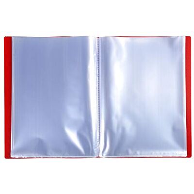 Exacompta Ref 88115E Scatola di 8 cartelline Opak 100 buste trasparenti lisce 200 facciate per formato A4, dimensioni 24 x 32 cm, copertina semirigida in polipropilene, colore: rosso Exacompta Ref 88115E Scatola di 8 cartelline Opak 100 buste trasparenti lisce 200 facciate per formato A4, dimensioni 24 x 32 cm, copertina semirigida in polipropilene, colore: rosso