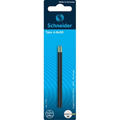 Schneider Take 4 Ricariche per penna a sfera 2 pezzi Nero Schneider Take 4 Ricariche per penna a sfera 2 pezzi Nero