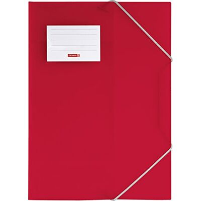 BRUNNEN FACT!pp Cartellina portadocumenti A4, pellicola in polipropilene traslucida, con elastico, con targhetta per nome, colore: Rosso/Rosso BRUNNEN FACT!pp Cartellina portadocumenti A4, pellicola in polipropilene traslucida, con elastico, con targhetta per nome, colore: Rosso/Rosso