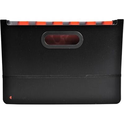 Exacompta Rif. 58934E Cartone da 4 raccoglitori Exadesk in PP rigido interno bicolore capacità fino a 800 fogli linguette con portaetichette 24 scomparti nero Exacompta Rif. 58934E Cartone da 4 raccoglitori Exadesk in PP rigido interno bicolore capacità fino a 800 fogli linguette con portaetichette 24 scomparti nero