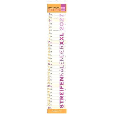 Alpha GROSSDRUCK Streifenplaner XXL 2027: Streifenkalender 17x85 cm mit Großdruck, farblich markierten Wochenenden, Feiertagen & Mondphasen, ideal für Haushalt, Familie & Büro Alpha GROSSDRUCK Streifenplaner XXL 2027: Streifenkalender 17x85 cm mit Großdruck, farblich markierten Wochenenden, Feiertagen & Mondphasen, ideal für Haushalt, Familie & Büro