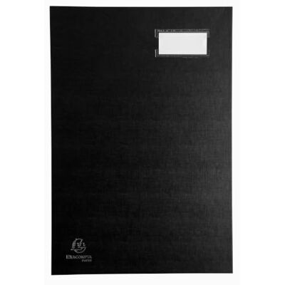 Exacompta Rif. 57021E Cartone di 8 paracolpi sterzo retro a soffietto telato porta etichetta copertina plastificata 20 scomparti in carta rosa con 3 perforazioni 24 x 35 cm nero Exacompta Rif. 57021E Cartone di 8 paracolpi sterzo retro a soffietto telato porta etichetta copertina plastificata 20 scomparti in carta rosa con 3 perforazioni 24 x 35 cm nero