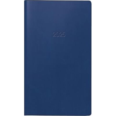 BRUNNEN Agenda tascabile modello 758 (2025), 1 pagina = 1 settimana, A6, 80 pagine, copertina in plastica, blu scuro BRUNNEN Agenda tascabile modello 758 (2025), 1 pagina = 1 settimana, A6, 80 pagine, copertina in plastica, blu scuro