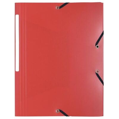 Exacompta Cartelline a 3 alette, con elastico OPAK, 24 x 32 cm, in polipropilene 5/10, con etichetta, colore: Rosso Exacompta Cartelline a 3 alette, con elastico OPAK, 24 x 32 cm, in polipropilene 5/10, con etichetta, colore: Rosso