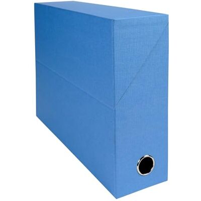 Exacompta Rif. 89526E 5 scatole per trasferimento in carta telata, dorso 90 mm, con occhiello in metallo, per formato A4, dimensioni 25,5 x 34 x 9 cm, colore: grigio Exacompta Rif. 89526E 5 scatole per trasferimento in carta telata, dorso 90 mm, con occhiello in metallo, per formato A4, dimensioni 25,5 x 34 x 9 cm, colore: grigio