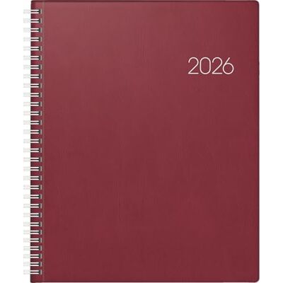 BRUNNEN Calendario a libro mod. Manager Wt 7 Weektimer 2026 210 × 260 mm, plastica, rosso vinaccia BRUNNEN Calendario a libro mod. Manager Wt 7 Weektimer 2026 210 × 260 mm, plastica, rosso vinaccia