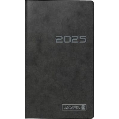 BRUNNEN Agenda tascabile modello 758 (2025), 1 pagina = 1 settimana, A6, 80 pagine, busta in cartone, nero BRUNNEN Agenda tascabile modello 758 (2025), 1 pagina = 1 settimana, A6, 80 pagine, busta in cartone, nero