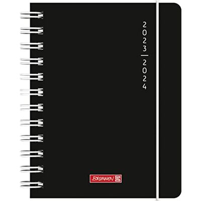 BRUNNEN Agenda scolastica "Plain Black" 2023/2024, 1 pagina = 1 giorno A6, nero BRUNNEN Agenda scolastica "Plain Black" 2023/2024, 1 pagina = 1 giorno A6, nero