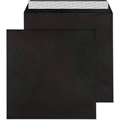 Blake Colour 160 x 160 mm 120 g/m2 Quadrato Stacca e sigilla () Nero intenso, Confezione da 500 Blake Colour 160 x 160 mm 120 g/m2 Quadrato Stacca e sigilla () Nero intenso, Confezione da 500