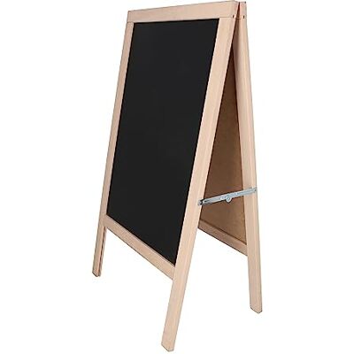 Aranaz Lavagna cavalletto con doppio lato faggio massiccio nero ideale per alberghi, bambini, ristoranti, ecc. 55 cm x 34 cm x 100 cm Aranaz Lavagna cavalletto con doppio lato faggio massiccio nero ideale per alberghi, bambini, ristoranti, ecc. 55 cm x 34 cm x 100 cm