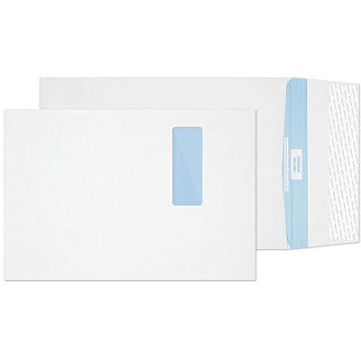 Blake Secure 324 x 229 x 25 mm 125 g/m2 Tasca espandibile Stacca e sigilla () Bianco, Confezione da 500 Blake Secure 324 x 229 x 25 mm 125 g/m2 Tasca espandibile Stacca e sigilla () Bianco, Confezione da 500