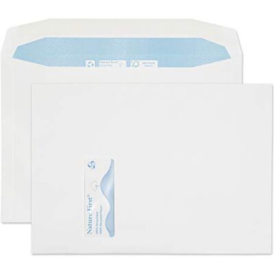 Blake Environmental 229 x 324 mm 100 g/m2 Portafoglio per spedizioni Gommato () Bianco, Confezione da 500 Blake Environmental 229 x 324 mm 100 g/m2 Portafoglio per spedizioni Gommato () Bianco, Confezione da 500