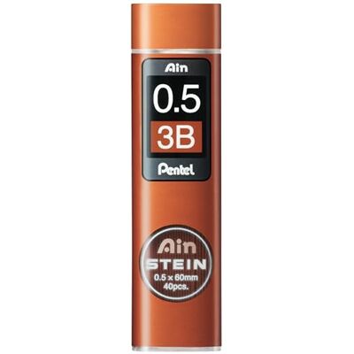 Pentel O Ain Stein Mine sottili, spessore tratto: 0,5 mm, durezza 3B, contenitore con 40 pezzi Pentel O Ain Stein Mine sottili, spessore tratto: 0,5 mm, durezza 3B, contenitore con 40 pezzi
