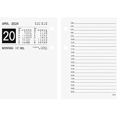 BRUNNEN Calendario giornaliero 2024, 2 pagine = 1 giorno forma 261 E, 8 x 10,8 cm, bianco BRUNNEN Calendario giornaliero 2024, 2 pagine = 1 giorno forma 261 E, 8 x 10,8 cm, bianco