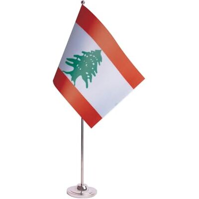 AZ FLAG Bandiera da Tavolo Libano 22x15 cm Libanese Raso Base Metallo Uso interno bandiera da tavolo لبنان finitura cucita e bordi rinforzati con asta e base metallica AZ FLAG Bandiera da Tavolo Libano 22x15 cm Libanese Raso Base Metallo Uso interno bandiera da tavolo لبنان finitura cucita e bordi rinforzati con asta e base metallica