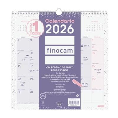 finocam Calendario da parete 2026 Mese Vista Gennaio Dicembre 2026 (12 mesi) Calendario 2026 per annotare Planner mensile Chic Viola Italiano finocam Calendario da parete 2026 Mese Vista Gennaio Dicembre 2026 (12 mesi) Calendario 2026 per annotare Planner mensile Chic Viola Italiano