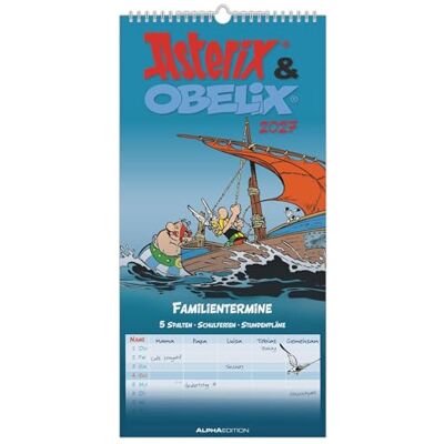 Alpha Asterix & Obelix 2027: Familienplaner 22x45 cm mit 5 Spalten, Schulferien, Stundenplänen & deutschem Kalendarium Comic-Kalender für Kinder & Familien Alpha Asterix & Obelix 2027: Familienplaner 22x45 cm mit 5 Spalten, Schulferien, Stundenplänen & deutschem Kalendarium Comic-Kalender für Kinder & Familien