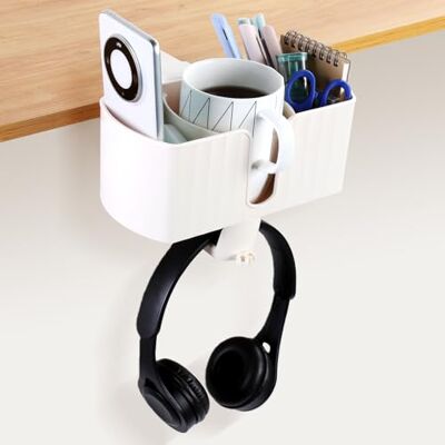 OTraki 2 In 1 Portabicchieri Da Scrivania Con Gancio Cuffie Porta Cuffie Da Scrivania, Supporto Cuffie Con Gancio Appendino Rotante, Organizer Da Scrivania Con 2 Fori Per I Fili OTraki 2 In 1 Portabicchieri Da Scrivania Con Gancio Cuffie Porta Cuffie Da Scrivania, Supporto Cuffie Con Gancio Appendino Rotante, Organizer Da Scrivania Con 2 Fori Per I Fili