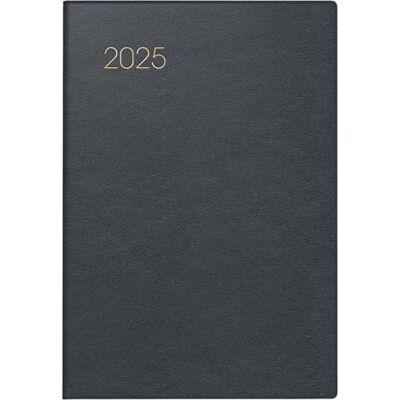 BRUNNEN Agenda tascabile modello 723 (2025), 2 pagine = 1 settimana, A7, 160 pagine, copertina in pelle, nero BRUNNEN Agenda tascabile modello 723 (2025), 2 pagine = 1 settimana, A7, 160 pagine, copertina in pelle, nero