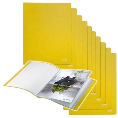 Leitz Cartella polipropilene con 40 buste a4 recycle giallo 46770015 Leitz Cartella polipropilene con 40 buste a4 recycle giallo 46770015