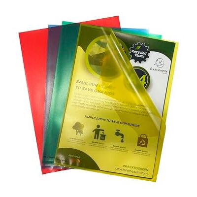 Exacompta Rif. 58340E Cartone da 250 buste con angoli A4 Forever, in polipropilene granulato riciclato, spessore 12/100°, dimensioni: 22 x 31 cm, colori assortiti Exacompta Rif. 58340E Cartone da 250 buste con angoli A4 Forever, in polipropilene granulato riciclato, spessore 12/100°, dimensioni: 22 x 31 cm, colori assortiti