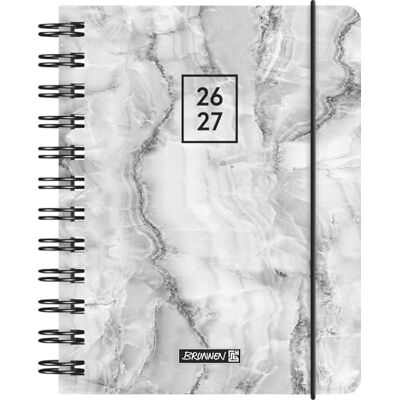 BRUNNEN Schülerkalender 2026/2027 "Grey Marble" A6, Kunststoff BRUNNEN Schülerkalender 2026/2027 "Grey Marble" A6, Kunststoff
