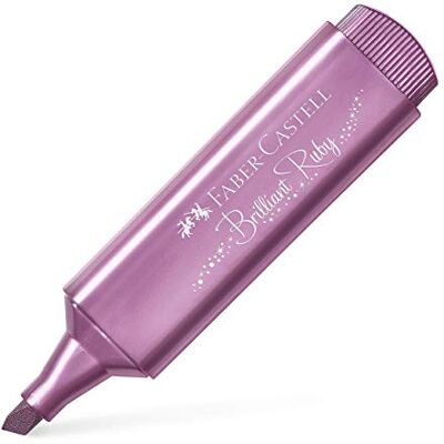 Faber-Castell , Evidenziatore fluorescente Textliner 1546 metallizzato, Colore rubino Faber-Castell , Evidenziatore fluorescente Textliner 1546 metallizzato, Colore rubino