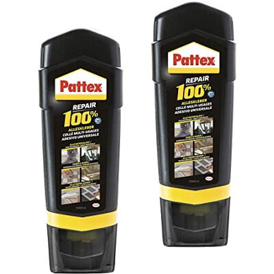 Staedtler Pattex Repair 100 per Cento Colla Multiuso, Colla Resistente al Calore per Uso Interno ed Esterno, 2X 100 g di Colla per la Riparazione di Vari Materiali Staedtler Pattex Repair 100 per Cento Colla Multiuso, Colla Resistente al Calore per Uso Interno ed Esterno, 2X 100 g di Colla per la Riparazione di Vari Materiali