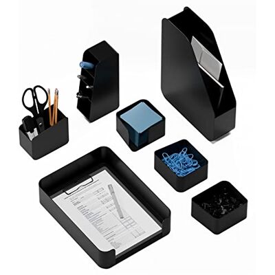 sentisina Organizer da scrivania con Red Dot Design Award, portapenne in materiale riciclato, organizzatore da ufficio per l'ordine ecologico sulla scrivania, organizer per la casa, colore nero sentisina Organizer da scrivania con Red Dot Design Award, portapenne in materiale riciclato, organizzatore da ufficio per l'ordine ecologico sulla scrivania, organizer per la casa, colore nero