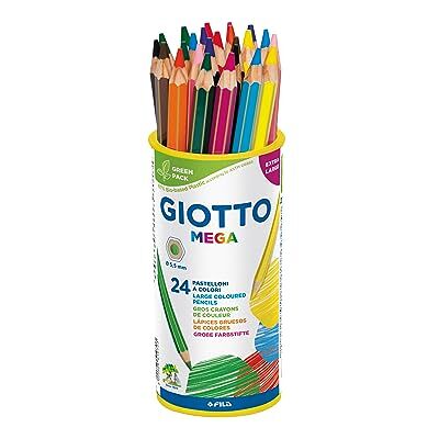 Giotto Mega Astuccio Da 24 Matite A Pastello Colorate, 24x33 cm, Colori Intensi Giotto Mega Astuccio Da 24 Matite A Pastello Colorate, 24x33 cm, Colori Intensi