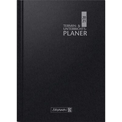 BRUNNEN Agenda settimanale/insegnante, 2020/2021, 2 pagine = 1 settimana, formato A4: 23 x 29,7 cm, copertina baladek, colore: Nero BRUNNEN Agenda settimanale/insegnante, 2020/2021, 2 pagine = 1 settimana, formato A4: 23 x 29,7 cm, copertina baladek, colore: Nero