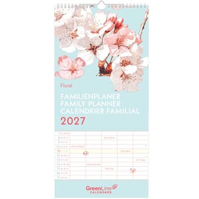Greenline Floral 2027: Wandkalender 22x45 cm mit 5 Spalten, 3-sprachigem Kalendarium, Stundenplänen & Ferienübersicht für Familien und Naturfreunde Greenline Floral 2027: Wandkalender 22x45 cm mit 5 Spalten, 3-sprachigem Kalendarium, Stundenplänen & Ferienübersicht für Familien und Naturfreunde
