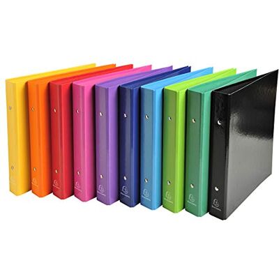 Exacompta Rif. 529E Cartone da 10 raccoglitori rigidi Iderama, 2 anelli rotondi 25 mm, dorso 34 mm, dimensioni esterne: 23 x 21,5 cm, formato scolaro 22 x 17 cm, 10 colori assortiti Exacompta Rif. 529E Cartone da 10 raccoglitori rigidi Iderama, 2 anelli rotondi 25 mm, dorso 34 mm, dimensioni esterne: 23 x 21,5 cm, formato scolaro 22 x 17 cm, 10 colori assortiti