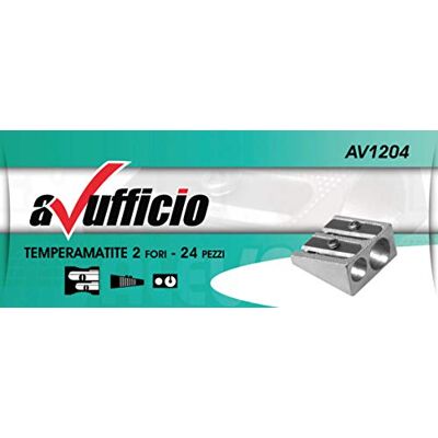 Alevar , Temperini 2 Fori, in Metallo, Confezione da 24 pezzi. Alevar , Temperini 2 Fori, in Metallo, Confezione da 24 pezzi.