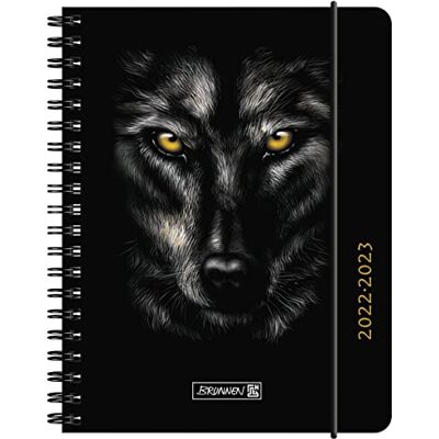 BRUNNEN Agenda scolastica "Wolf" 2022/2023 A6, 2 pagine = 1 settimana, , motivo: lupo BRUNNEN Agenda scolastica "Wolf" 2022/2023 A6, 2 pagine = 1 settimana, , motivo: lupo