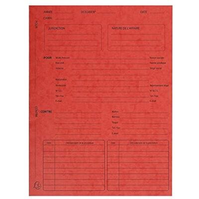 Exacompta Cartelle Legali, 25x32 cm, Rosso Exacompta Cartelle Legali, 25x32 cm, Rosso