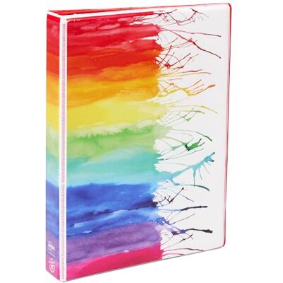 Avery + Mini raccoglitore Amy Tangerine Designer Collection, 14 x 21,6 cm, anelli rotondi da 2,5 cm, acquerello arcobaleno, 1 mini raccoglitore a 3 anelli () Avery + Mini raccoglitore Amy Tangerine Designer Collection, 14 x 21,6 cm, anelli rotondi da 2,5 cm, acquerello arcobaleno, 1 mini raccoglitore a 3 anelli ()